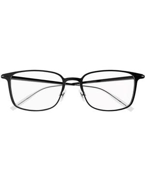 Montblanc Eyeglasses Rectangle Full Rim, Frame And Clear Demo Lensn Lens Mb0196Ok001 Sunglasses - Brown
