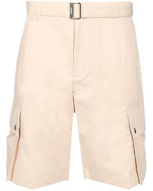 Jacquemus Cargo Bermuda With Belt - Natural