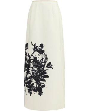 Crida Milano Long Linen And Cotton Skirt Cotton - White