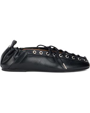 Ganni Ballet Shoes Polyurethane Ballerina - Black