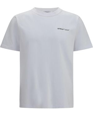 Off-White c/o Virgil Abloh Logo Quote T-Shirt Cotton T-Shirts - Grey
