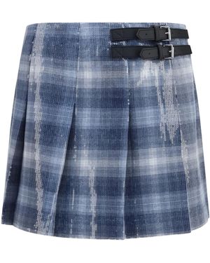 Pinko Gongora Sequin Mini Skirt - Blue