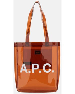 A.P.C. Tote Lou Shopping Bag - Orange