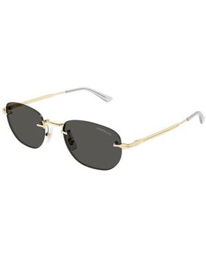 Montblanc Sunglasses Square Rimless, Frame And Lens Mb0303S001 - Metallic