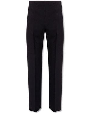 Ferragamo Cotton And Silk Trousers - Black