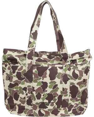 Carhartt Tote Shoulder Bag With Logo - Metallic