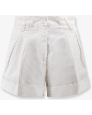 Aspesi Shorts Cotton-Linen - White