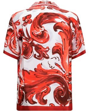 Dolce & Gabbana Shirt Maiolica Hawaii Silk - Red
