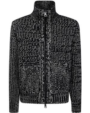 Nuur Long Sleeves Mouline` Jacket - Black