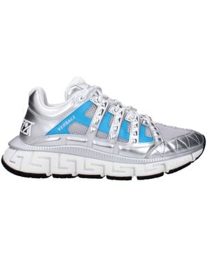 Versace Fabric Athletic Sneakers - Blue