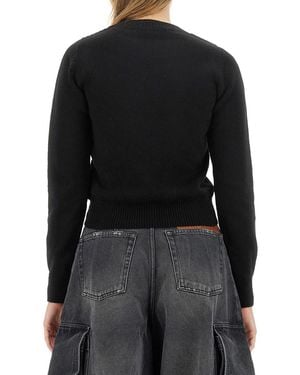 Palm Angels Sunsets Sweater Merinos Wool Sweaters - Black