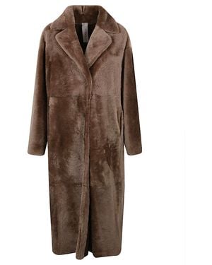 FURLING BY GIANI V -Neck, Slit Behind - Brown