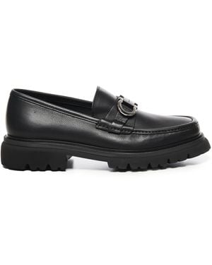 Ferragamo Gancini Loafers - Black