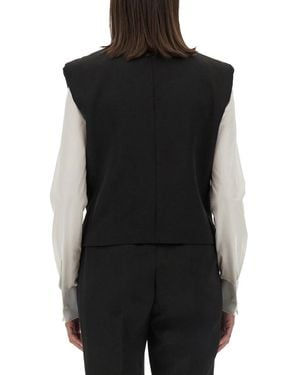 Dolce & Gabbana Double-Breasted Sleeveless Jacket - Black