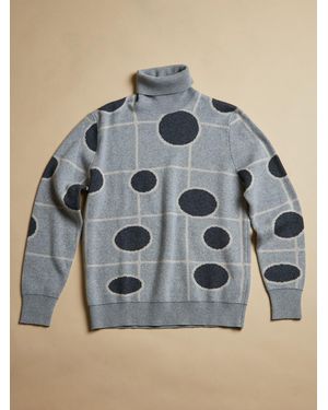 Doppiaa Aatessa Jacquard Turtleneck Knitwear - Gray