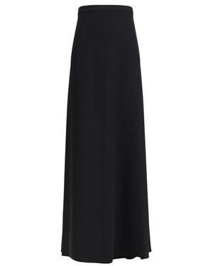 Valentino Silk Long Skirt - Black