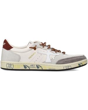 Premiata Color-Block Sneakers - White