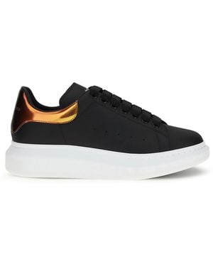 McQueen Leather Trainers - Black