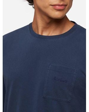 MC2 Saint Barth Winter Cotton T-Shirt Luton - Blue