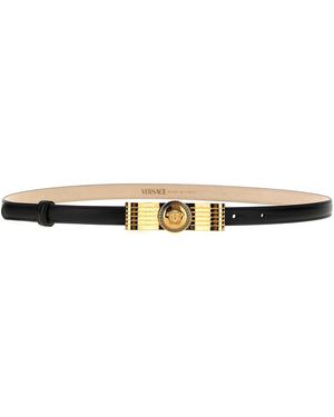 Versace Medusa Buckle Belt - White