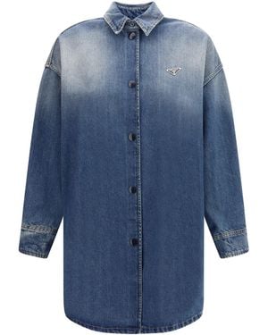 Prada Denim Shirt Jacket - Blue