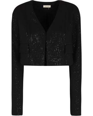 The Mannei Terras Silk Jacket - Black