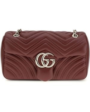 Gucci Gg Marmont Medium Shoulder Bag - Purple