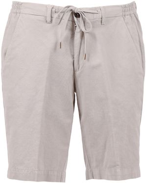 BRIGLIA Shorts Cotton Linen Elastane Bermuda - Grey