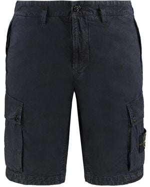 Stone Island Cotton Bermuda Shorts - Black