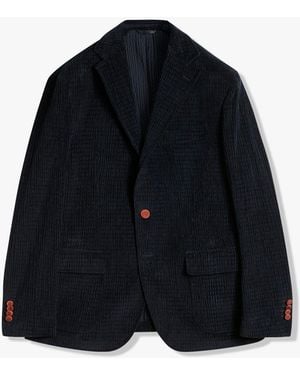 Doppiaa Aabenzio Single-Breasted Jacket With Patch Pockets Coats - Blue
