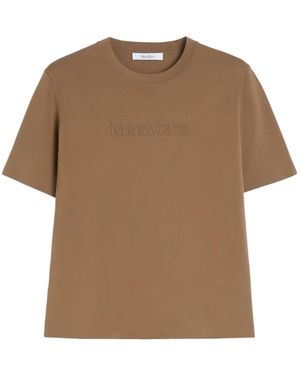 Max Mara Pure Cotton T Shirt - Brown
