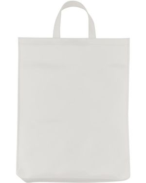 Acne Studios Tote Bag With Embossed Logo Polyurethane Shoulder - White