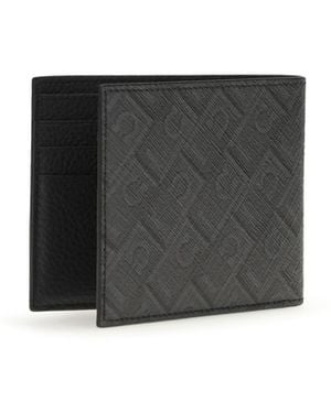Ferragamo Wallet Monogram Calf Leather Umbrellas - Black