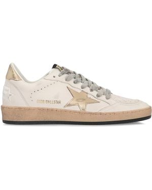 Golden Goose Low-Top Trainers With Vintage Effect Cow Hide Trainers - White