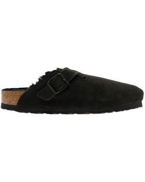 Birkenstock 'Boston' Shearling Sabot - Black