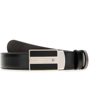 Montblanc Leather Reversible Belt - White