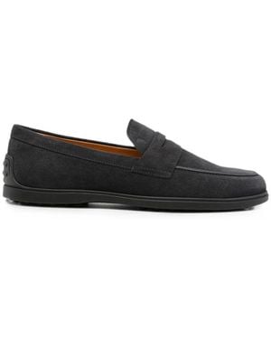 Tod's Suede Penny Loafers Calf - Black
