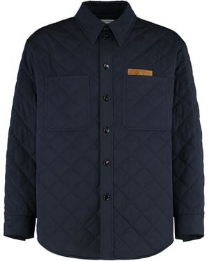 Bottega Veneta Quilted Cotton Overshirt Shirt - Blue