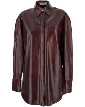 Sportmax Jacket With Classic Collar Lamb Coat - Purple