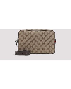 Gucci Polyester Shoulder Bag - Brown