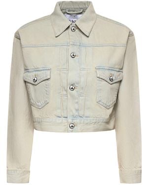 Vivienne Westwood Marlene Cropped Denim Jacket - White