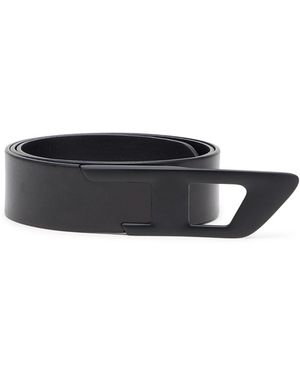 DIESEL D Logo Buckle Belt - Black