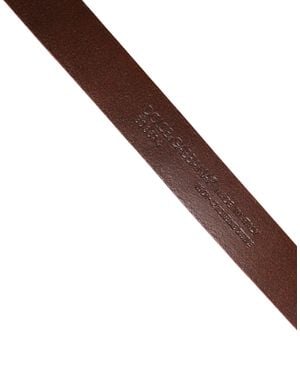 Dolce & Gabbana Leather Tone Metal Buckle Belt Caiman - Brown