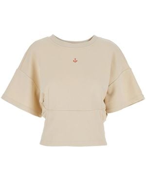 ..,merci Jumper With Long Sleeves And Round Neck - Natural