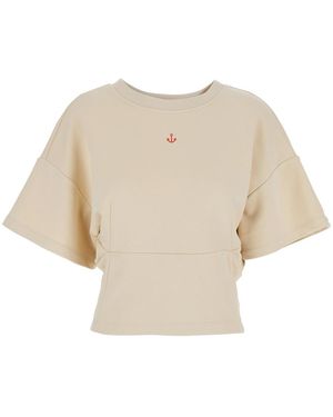 ..,merci Sweater With Long Sleeves And Round Neck - Natural