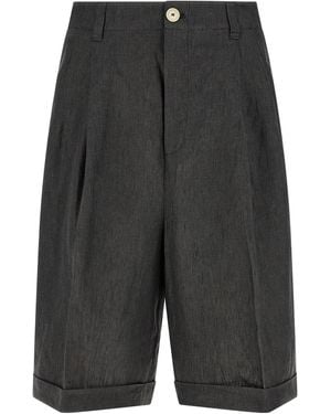 Jacquemus Linen Bermuda Shorts - Grey