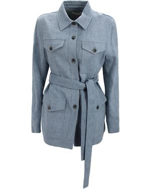 P.A.R.O.S.H. Jackets Linen - Blue