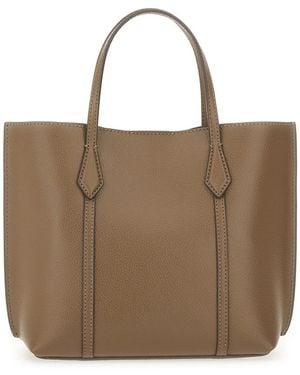 Tory Burch Perry Shopping Bag Leather Handbags - Brown