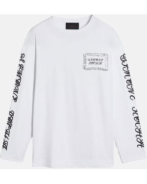 Simone Rocha Pillowcase Logo Print Long Sleeve T-Shirt - Grey