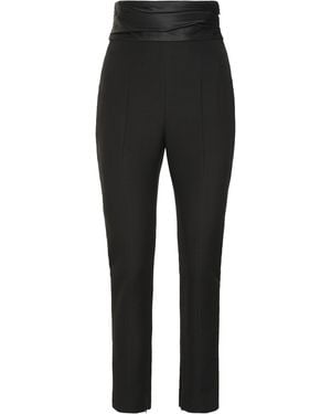 KHAITE Lenro Viscose-Blend Straight Pants Viscose Blend (Viscose - Black